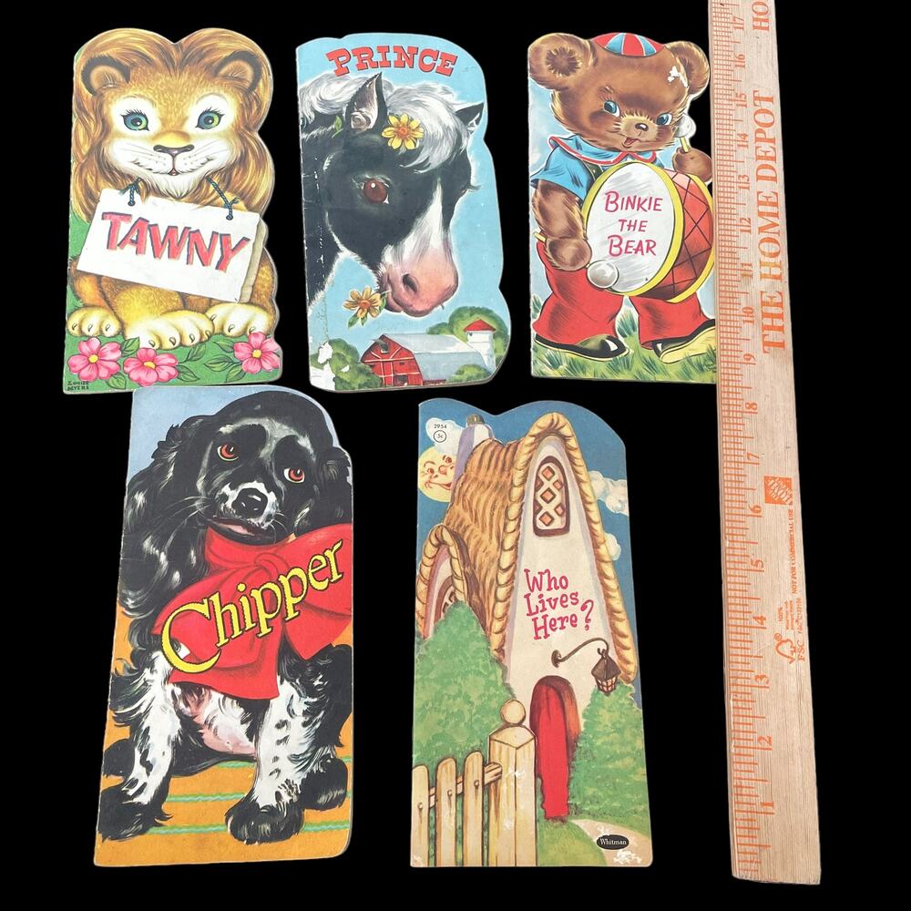Vintage Whitman Die Cut Children Story Book Lot of 5 Paperback 1940s 1950s READ